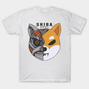 shiba, shiba dog, shiba crypto, crypto shiba, shiba cryptocurrency, robot dog, dog robot, dog army T-Shirt